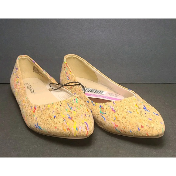 Lily & Dan Other - Lily & Dan GIRLS size 2 Ballet Flats Multi-color Cork and Confetti Shoes